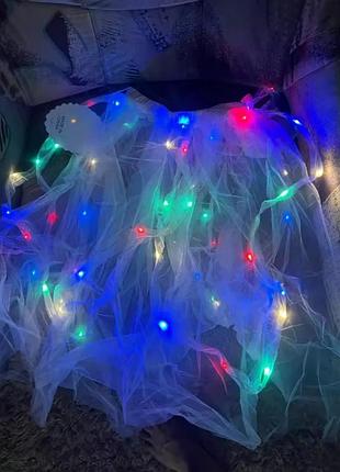 Праздничная юбка-подъюбник из фатина со встроенным светодиодным (led) подсветкой.