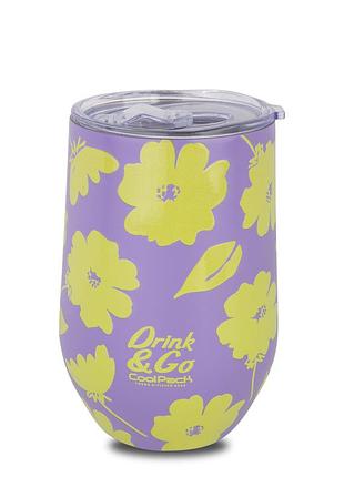 Термокружка coolpack 500 мл flores lila металл (z27913)