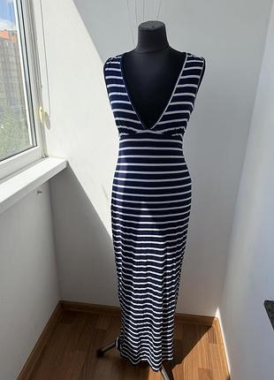Нова сукня максі в смужку boohoo petite harriet jersey maxi dress, розмір s-m (uk 10)