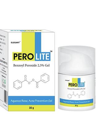Гель з бензоїл пероксидом 2,5% від акне perolite gel 2,5% benzoyl peroxide, 30g