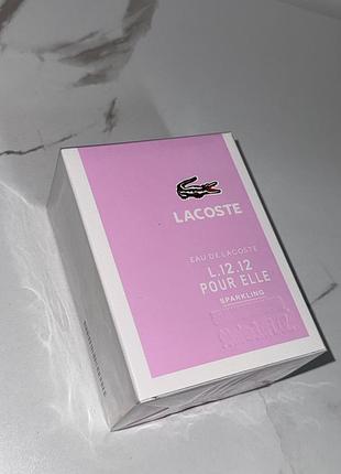 Парфуми жіночі духи lacoste eau de l.12.12 pour elle  зі шлейфом лакосте 90 мл