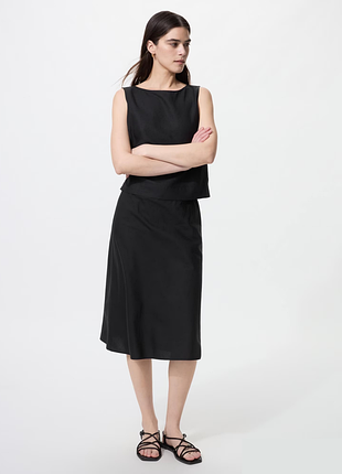 Юбка из льняной смеси uniqlo (482290)