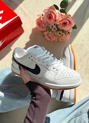 Кросівки nike dunk sb white gum