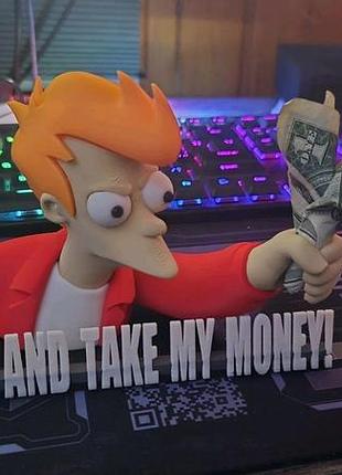 Табличка «shut up and take my money!» 💸