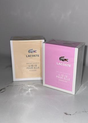 Набір ароматів 2в1🎁парфуми жіночі духи lacoste eau de l.12.12 pour elle  зі шлейфом лакосте