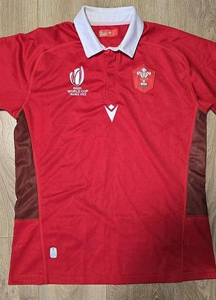 Macron wales wru 23/24 rwc kids home rugby shirt