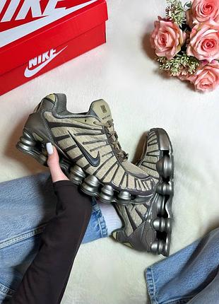 Кроссовки nike shox tl brown