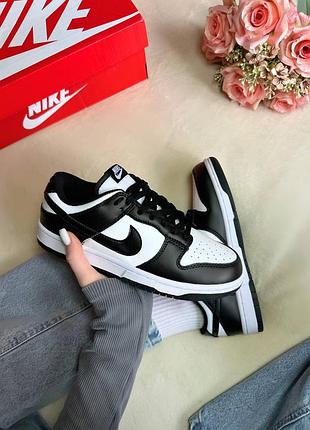 Кроссовки nike dunk black white