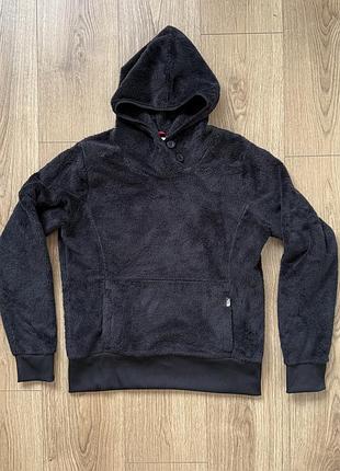 М'яка флісова кофта (худі) teddy the north face у чорному кольорі л l
