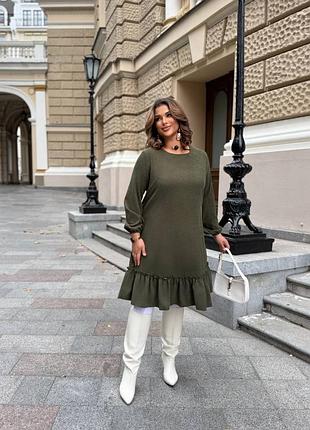 Платье из микровельвета (48-58)