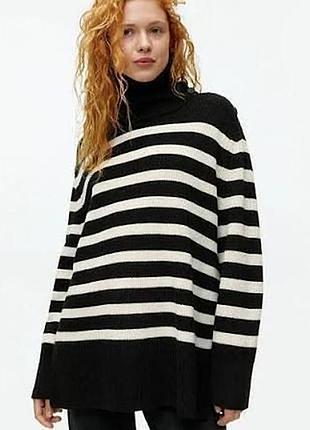 Arket женский удлиненный свитер с высоким воротом шерсть/хлопок размер xs
