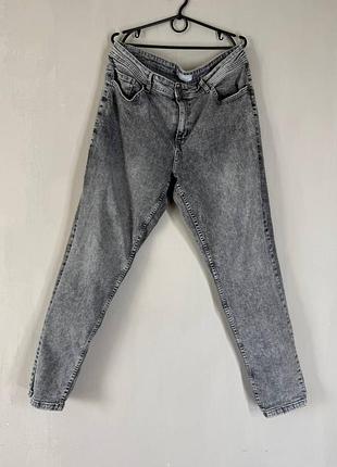 Чоловічі сірі джинси denim co. primark slim fit w36 l32 (варенки)