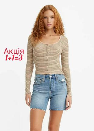 Кофта топ з довгими руками levis britt на кнопках