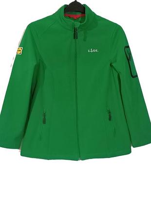 Женская софтшелл куртка/ветровка на флисе р.l (48-50) lidl softshell зеленая