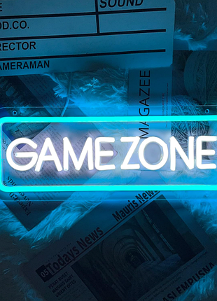 Неонові вивіски game zone для декору кімнати для геймерів, ігрові світлові неонові вивіски для декору стін, спальні, ігрової кімнати, світлодіодні вив