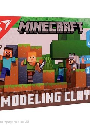 Пластилин yes "minecraft", 24 цветов, 480г, 540682