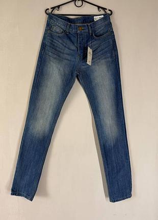 Нові чоловічі джинси denim co. slim w30/l32 з бірками / сині звужені джинси primark