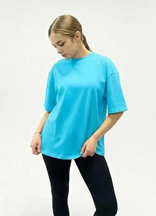 Небесна футболка базова жіноча oversize