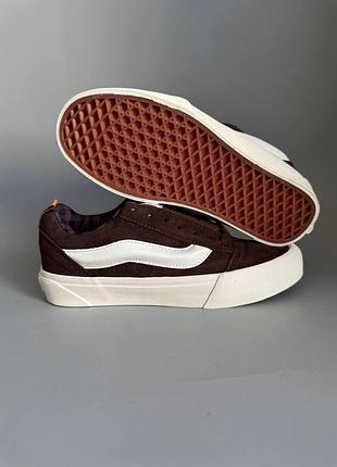 Уцінка кеди vans knu skool brown/white