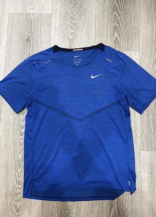 Футболка nike dri-fit running , у синьому кольорі , в розмірі s