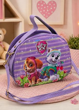 Детская сумочка paw patrol щенячий патруль фиолетовая через плечо для девочки из экокожи