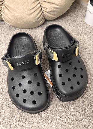 Стильні чоловічі крокси в чорному кольорі crocs all terrain black
