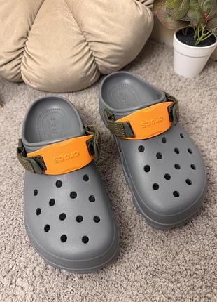 Crocs all terrain slate grey/multi крокси чоловічі та жіночі в сірому кольорі