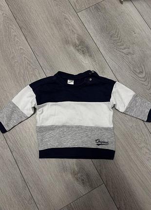 Дитяча/кофта/синя/у смужку/на хлопчика/h&m/6 місяців
