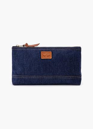 Джинсовая косметичка levi's с логотипом