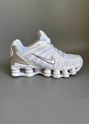 Уцінка кросівки nike shox tl white/silver