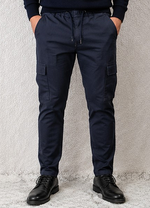 Мужские брюки карго remus uomo eton 32 short темно-синие