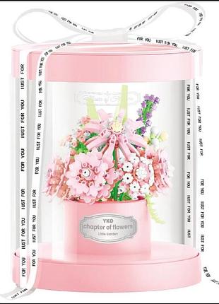 Подарочный набор «розовый букет под прозрачным куполом» 2363-p