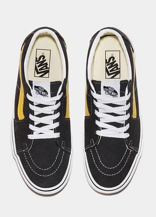 Кеды замшевые черно-желтые скейт-кроссовки vans 36р