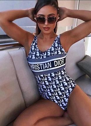Женский слитный купальник cristian dior.