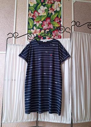 Красиве натуральне якісне синє з білим плаття в морському стилі women essentials by tchibo.