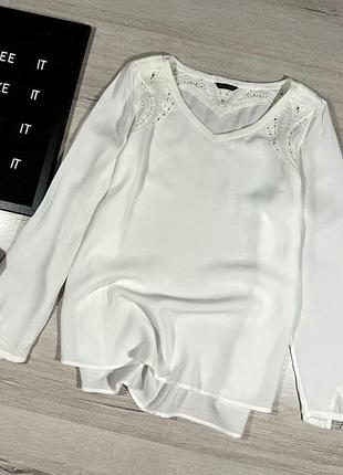 Рубашка с ажурной вставкой massimo dutti
