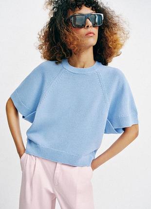 Светр з коротким рукавом zara - s, m, l