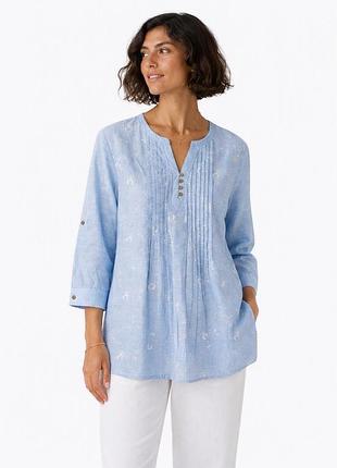 Блуза туніка в стилі бохо 🌷cotton 42/44( l-xl) блузка сорочка /туника женская легкая блуза балахон женский