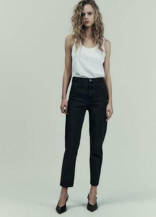 Новые джинсы zara z1975 denim u9216 черного цвета