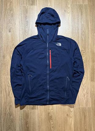 Кофта the north face з утеплювачем, синя, розмір l