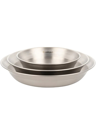 Набір посуду snow peak tw-021k renewed tableware set single stainless steel
