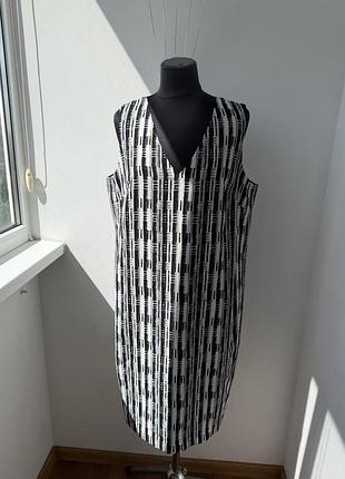 Нова сукня next tall з бірками, чорно-білий графічний принт, розмір uk 16 / eur 44 (50-52)