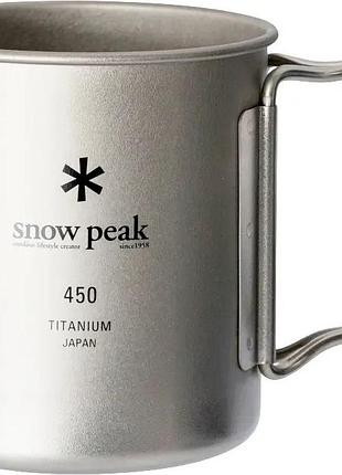 Кружка snow peak mg-143 titanium single wall 450ml