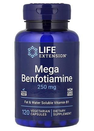 Вітамін b1 бенфотіамін life extension mega benfotiamine 250 мг, 119 капсул (сша)