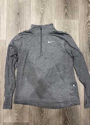 Лонгслів nike dri-fir running , у сірому кольорі , в розмірі м