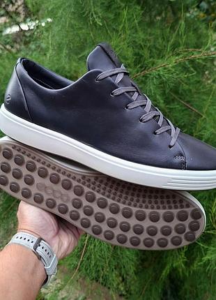 Мужские кожаные кеды ecco soft 7 m, 45р.
