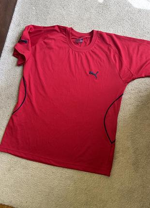 Чоловічачервона майка футболка  у стилі puma xxl