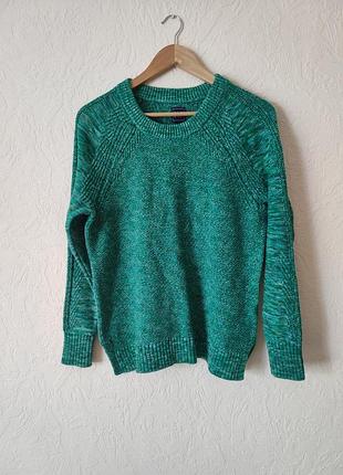 Gap, джемпер женский, зеленого цвета, меланж, размер s, m