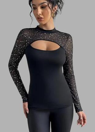 Лонгслив женской shein черного цвета размер l-xl
