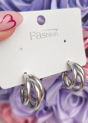 Серьги металлические кольца, серьги спираль, серьги колечка, серьги колечки, серьги гвоздики, серьги трубчатые кольца, серьги с кольцами